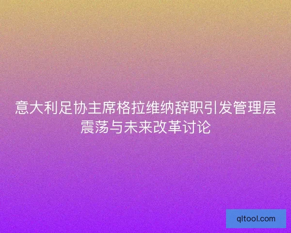意大利足协主席格拉维纳辞职引发管理层震荡与未来改革讨论